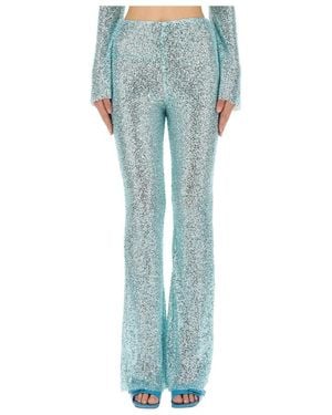 Self-Portrait Perlen weite hose - Blau