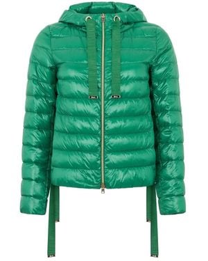 Herno Gewatteerde Jas Met Capuchon - Groen