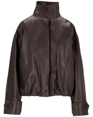 DURAZZI MILANO Leder Bomberjacke - Braun