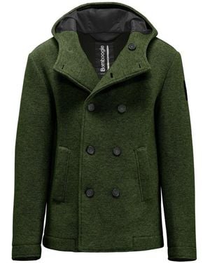 Bomboogie Double-Breasted Coats - Green