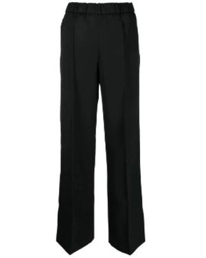 Jil Sander Wide Trousers - Black