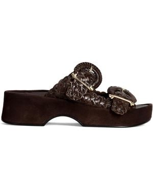 Pons Quintana Heeled Mules - Marrone