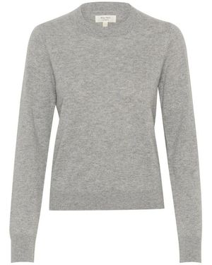 Part Two Luxuriöser grauer melange cashmere pullover