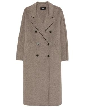 Arma Double-Breasted Coats - Brown