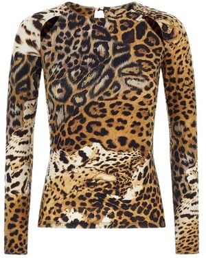 Roberto Cavalli Long Sleeve Tops - Brown