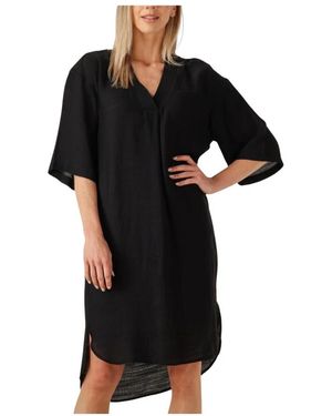 co'couture Schwarzes Plissee Tunika Kleid Für Frauen