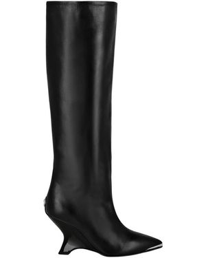 Philipp Plein Patentleren Hoge Sleehaklaarzen - Zwart