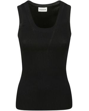 P.A.R.O.S.H. P.A.R.O..H. ,Tops ,Zwart ,Katoen Cipria 26 Tank Top