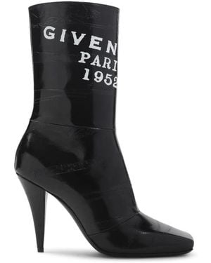 Givenchy Schoenen ,Zwart ,Leer Sliced Square Tape Enkellaarzen