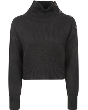 Yves Salomon Turtlenecks - Negro