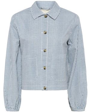 Cream Light Jackets - Azul