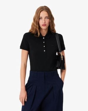 Lacoste Polo Van Stretch Piqué Katoen - Zwart