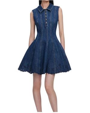 Self-Portrait Short Dresses - Blue