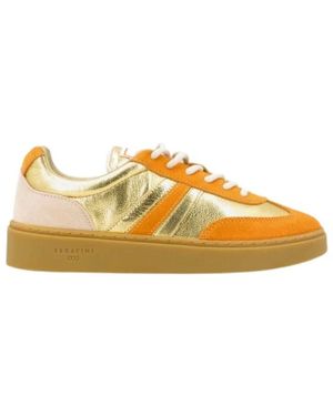 Serafini Schoenen ,Geel ,Suède Leren Sneaker