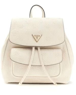 Guess Tassen ,Wit ,Cresidia Ii Sml Flap Backpack - Naturel