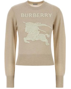 Burberry Truien & Vesten ,Ramona Ronde Hals Gebreide Trui - Naturel