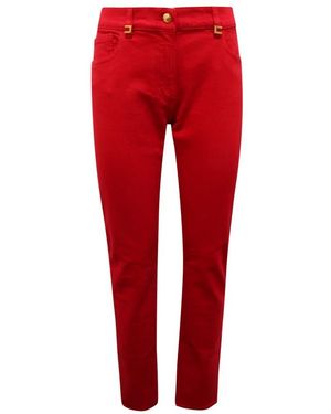 Elisabetta Franchi Slim-Fit Trousers - Red