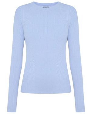 Joop! Taillierter Rippstrickpullover - Blau