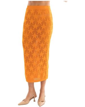 Akep Midi-Strickrock - Orange