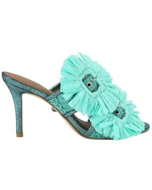 Kurt Geiger Raffia Buckle Heel - Blau