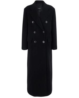 Pinko Jassen ,Zwart ,Wol Double-Breasted Coat