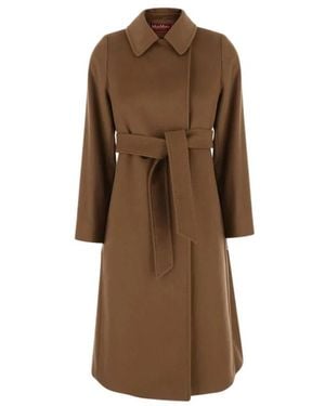 Max Mara Belted Coats - Marrón