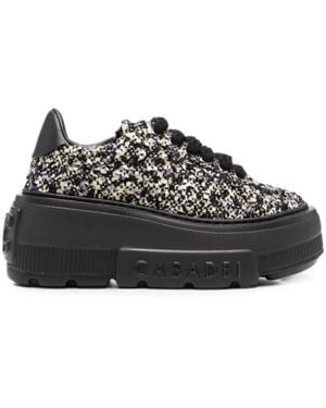 Casadei Nexus Bouclé Trainers - Black