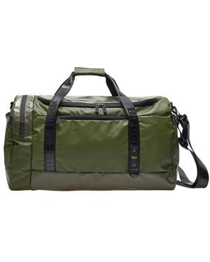 Blauer Stoff-Duffelbag - Grün