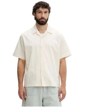 Lacoste Relaxed Fit Seersucker Shirt - Wit