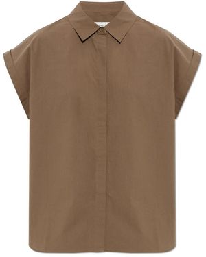 Matteau Relaxed Mouwloze Blouse - Bruin