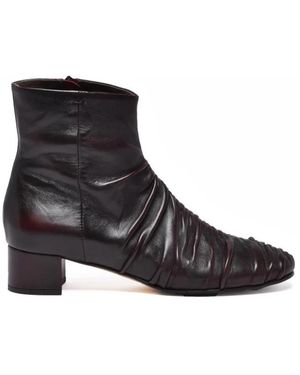 LORENA PAGGI Schoenen ,Rood ,Leer Stivaletto Arricciato - Zwart