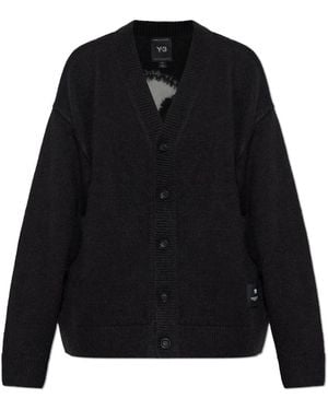 Y-3 Cardigan Met Logopatch - Zwart