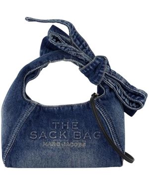 Marc Jacobs Blaue Baumwoll Mini Sack Tasche