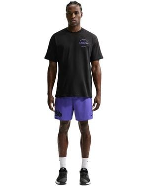 Nike N.A.C. Losvallend Katoenen T-Shirt - Zwart