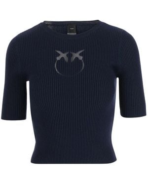 Pinko Round-Neck Knitwear - Bleu