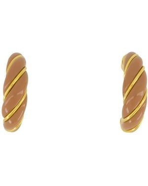 Aurelie Bidermann Accessoires ,Veelkleurig ,Twisted Diana Oorbellen - Wit