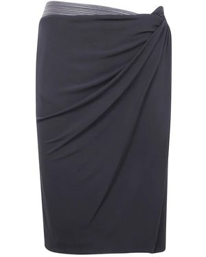 Versace Rokken ,Zwart ,Skirt Stretch Crepe Jersey - Blauw