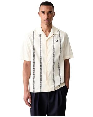 Fred Perry Short Sleeve Shirts - Bianco