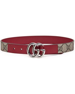Gucci Double G Gürtel - Rot
