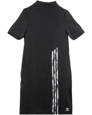 adidas Kleedjes ,Zwart ,Polyester Zwarte Jurk Met Danielle Cathari-Design