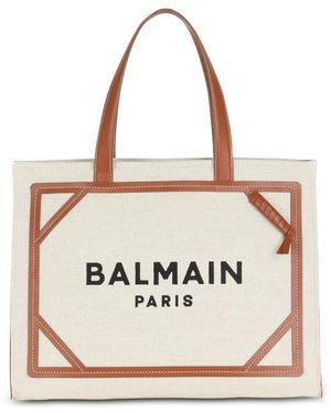 Balmain B-Army 42 Canvas Tote Bag - Wit