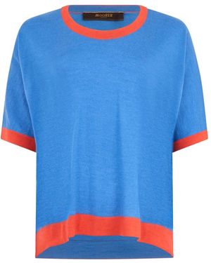 Moorer Truien & Vesten ,Blauw ,Wol Aria