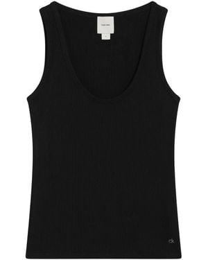 Calvin Klein Sleeveless Tops - Black