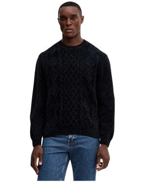 ARMANI EXCHANGE Trui Met Kabelsteek En Ronde Hals - Zwart