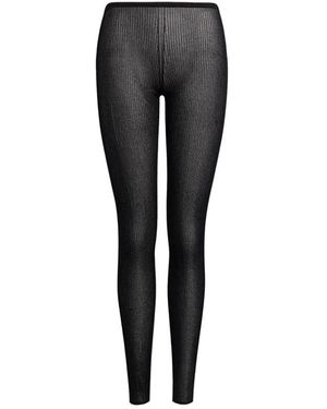 Dondup Lurex Knit Leggings - Zwart
