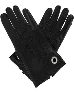 Ami Paris Leren Handschoenen - Zwart