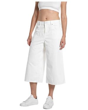 Replay Cropped Jeans - White