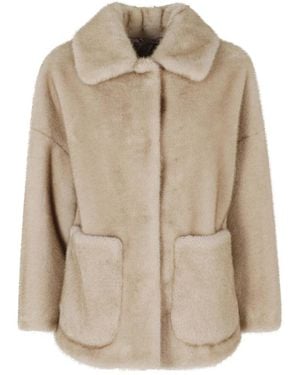 Herno Faux Fur &Amp; Shearling Jassen - Naturel