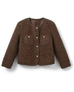 Sofie Schnoor Braune Kurze Jacke Mit Knöpfen