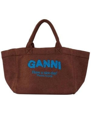 Ganni Shopping Bags - Brown